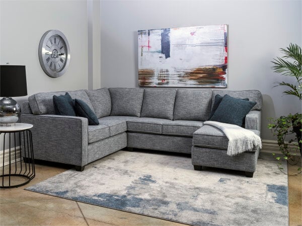 Baltic Grey Sectional with Pillows - Image 2