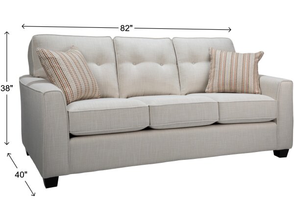 Kayla Ivory Sofa with Pillows - Image 5