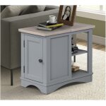 Americana Modern Dove Chairside Table