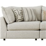 Durango Pewter Modular Corner Chair with Pillows