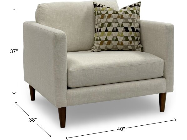 Marco Chair and a Half with Pillow - Image 5