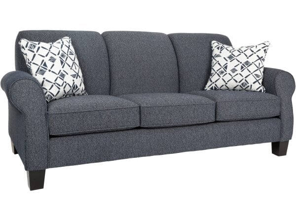 Crackle Navy Sofa with Pillows Sofas Customizable