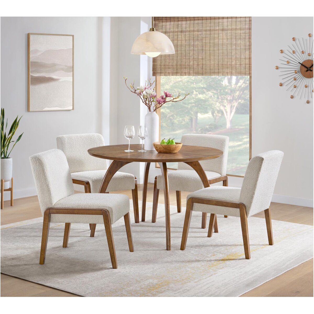 Round Mid Century Modern Dining Table – Talsma Furniture - West ...