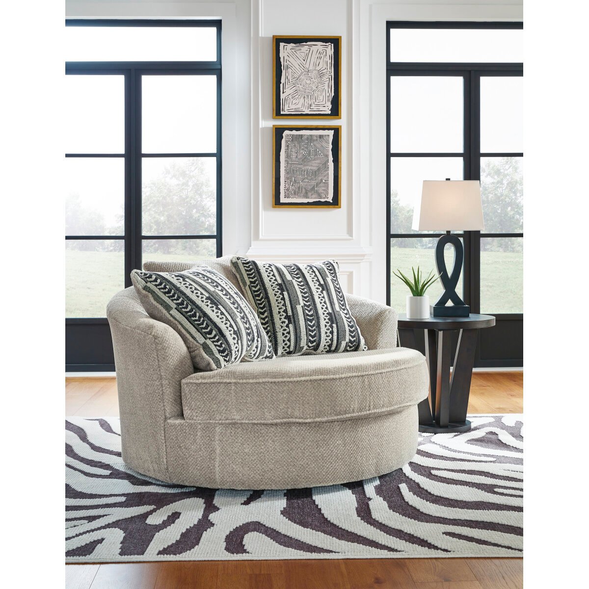 Oversized Swivel Accent Chair Chairs Ashley Furniture 13
