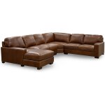 Maple All Top Grain Leather Sectional