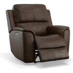 Hudson Power Leather Recliner Burnt Umber - Image 5