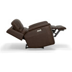 Hudson Power Leather Recliner Burnt Umber - Image 4