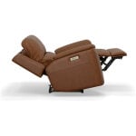 Hudson Power Leather Recliner Caramel - Image 6