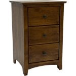 Tuscan Brown Shaker 3 Drawer Nightstand