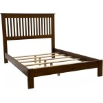 Tuscan Brown Shaker Queen Bed