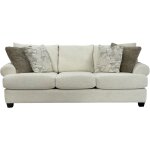 Naples Ivory Sofa with Pillows - Image 3