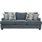 Delicate Blue Sofa with Pillows - Image 3