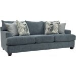 Delicate Blue Sofa with Pillows