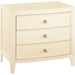 Newbury 3 Drawer Nightstand Parchment