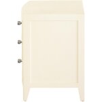 Newbury 3 Drawer Nightstand Parchment - Image 4