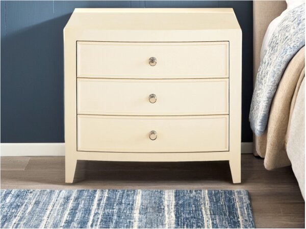 Newbury 3 Drawer Nightstand Parchment - Image 2