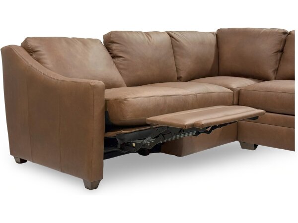 L9 Leather Sectional with Recliner - Image 4