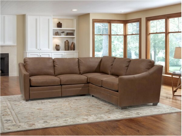 L9 Leather Sectional with Recliner - Image 3