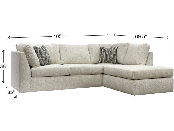 Max 2 Piece Sleeper Sectional - Image 2