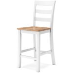 Two Toned Counter Height Stool White - Image 4