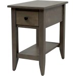 Driftwood Chairside Table One Drawer