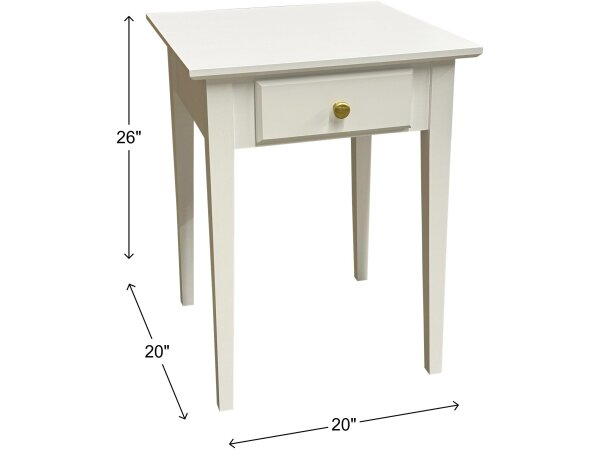 Shaker End Table Snow White - Image 3