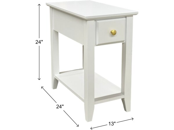 Shaker Chairside Table Snow White - Image 2