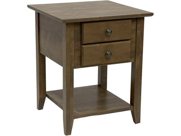 Shaker 2 Drawer End Table Flagstone End tables Boulder Creek 5