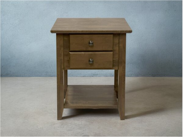 Shaker 2 Drawer End Table Flagstone - Image 2