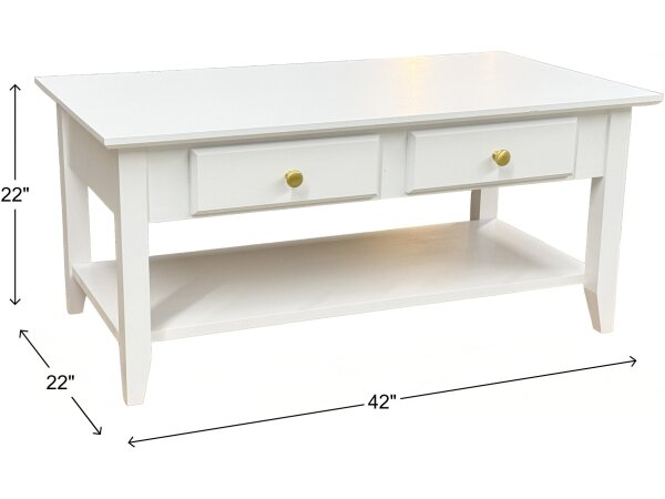 Shaker Coffee Table Snow White - Image 3