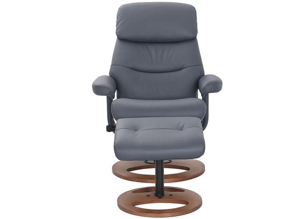 Avery Chair and Ottoman Steel Blue - Image 3
