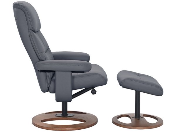 Avery Chair and Ottoman Steel Blue - Image 4