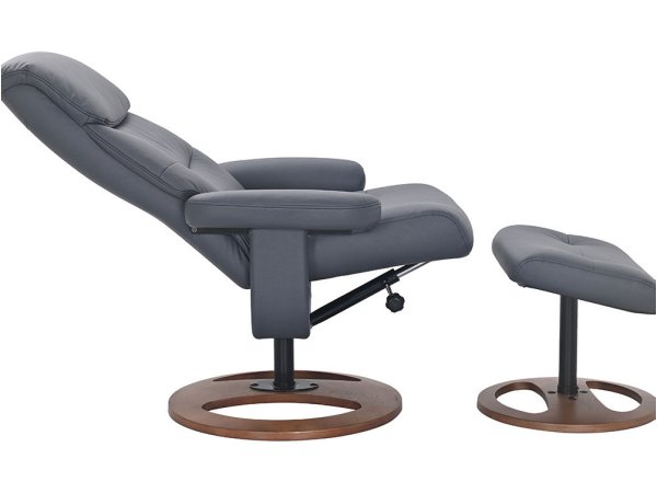 Avery Chair and Ottoman Steel Blue - Image 5