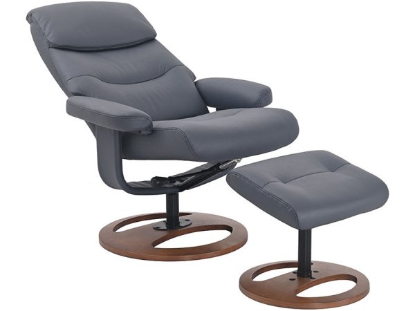 Avery Chair and Ottoman Steel Blue - Image 6