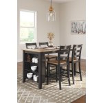 Gesthaven Counter Height Table and Four Stools Natural Brown - Image 2