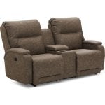 Maverly Power Rocking Recliner Console Loveseat