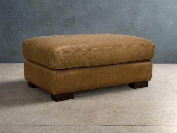 Madison Leather Ottoman - Image 2