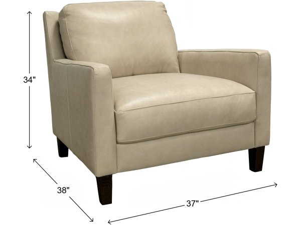 Caruso Bone Leather Chair - Image 5