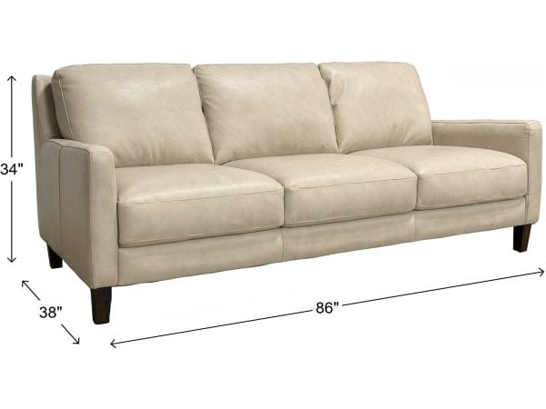 Caruso Bone Leather Sofa - Image 3