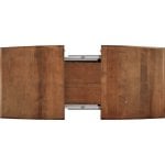 Benchmade Hideaway Brown Maple Boat Shape Dining Table - Image 8