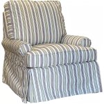 Slip Covered Swivel Glider Chair