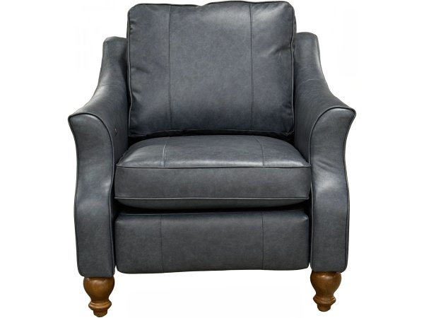 Adeline Inclining Leather Chair Indigo - Image 3