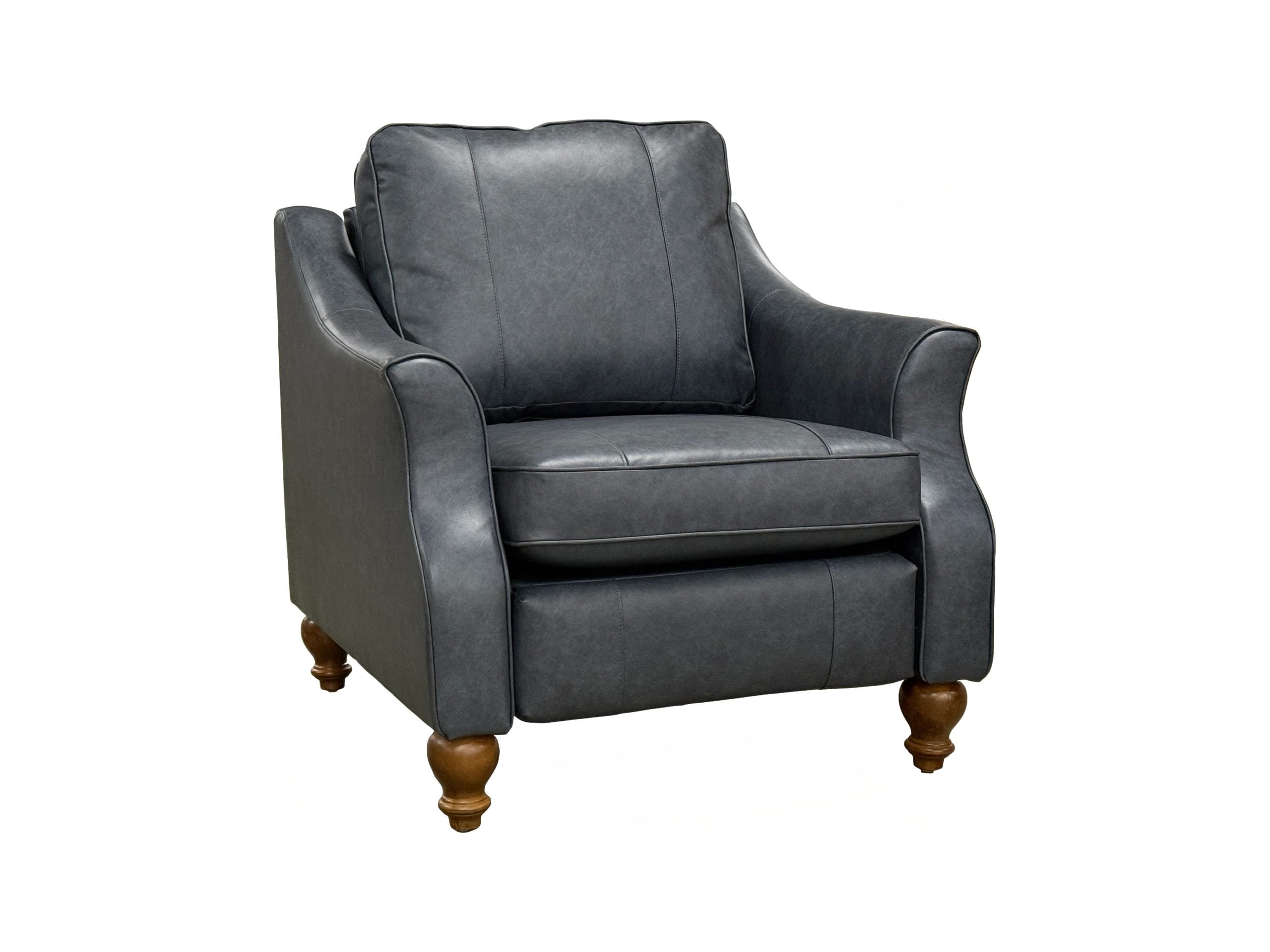 Adeline Inclining Leather Chair Indigo – Talsma Furniture - West