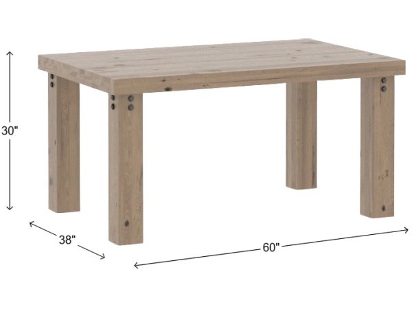 Loft 38x60 Rectangular Dining Table - Image 2