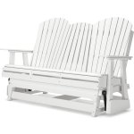Outdoor Adirondack Glider Loveseat White - Image 10