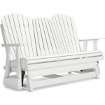 Outdoor Adirondack Glider Loveseat White