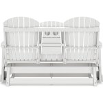 Outdoor Adirondack Glider Loveseat White - Image 8