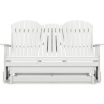 Outdoor Adirondack Glider Loveseat White - Image 7