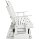 Outdoor Adirondack Glider Loveseat White - Image 5