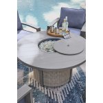 Outdoor Fire Pit Table Grey - Image 3